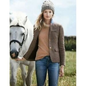 J. Crew Houndstooth Schoolboy Blazer Jacket Size 24